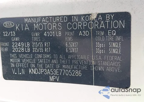 2014 Kia Soul + из США, поврежденный, VIN KNDJP3A53E7705286